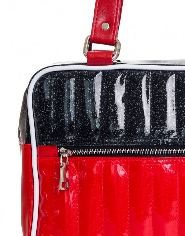 Liquorbrand Vixen Red Shoulder Bag - Retro Rockabilly Handbag