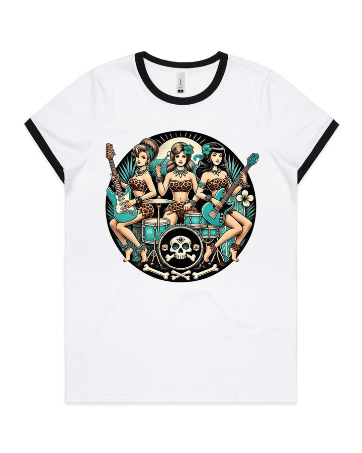 Bone Shaker Babes Women's Ringer Tee