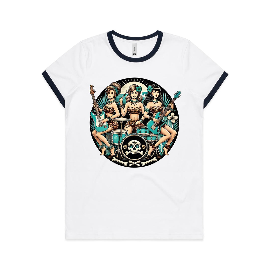 Bone Shaker Babes Women's Ringer Tee