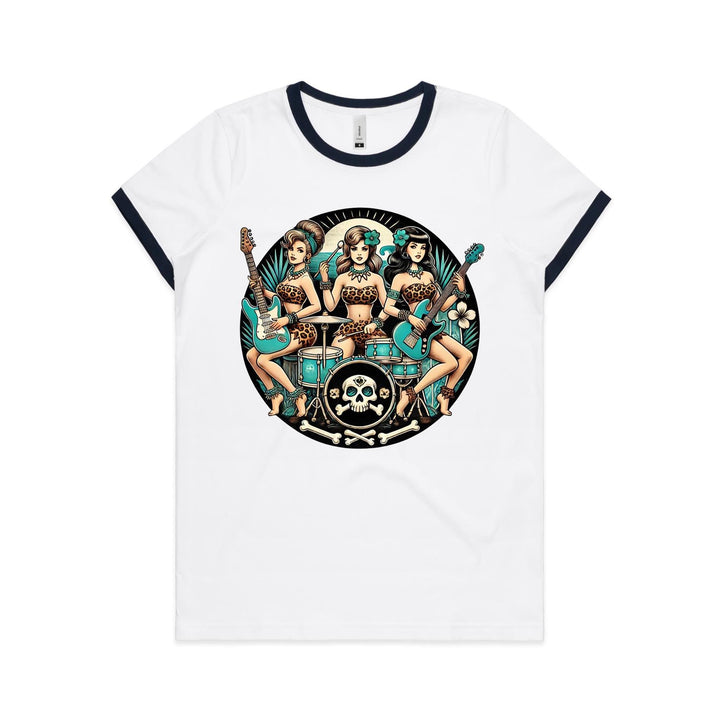 Bone Shaker Babes Women's Ringer Tee