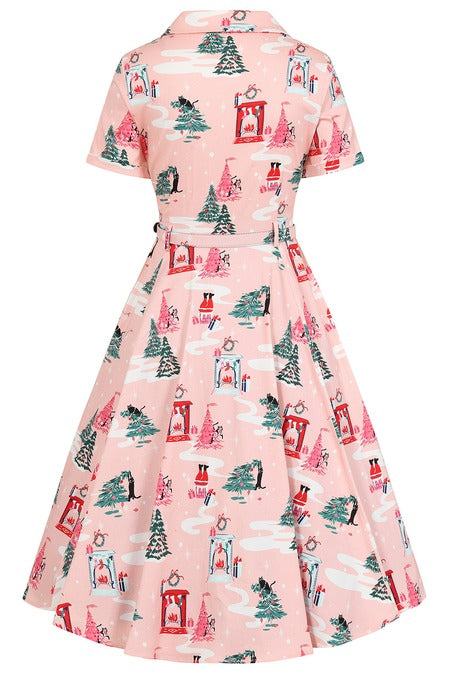 Pink Bella Puuurfect christmas swing dress