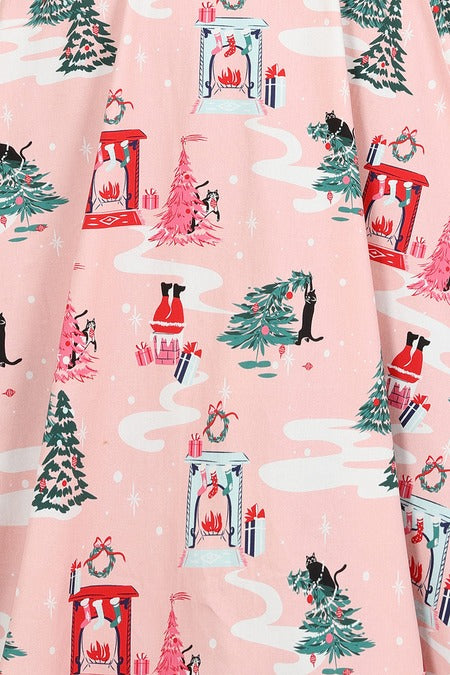 Pink Bella Puuurfect christmas swing dress
