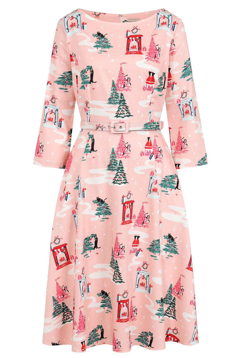 Pink Barbara PUURFECT christmas swing dress