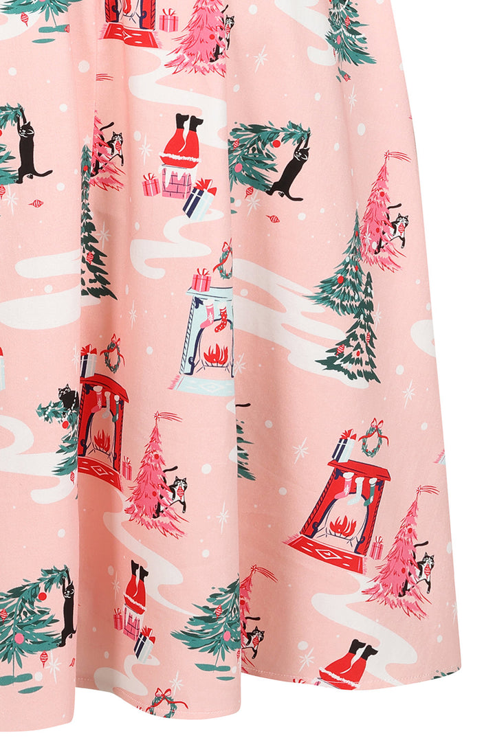 Pink Barbara PUURFECT christmas swing dress