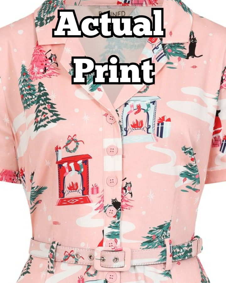Pink Bella Puuurfect christmas swing dress