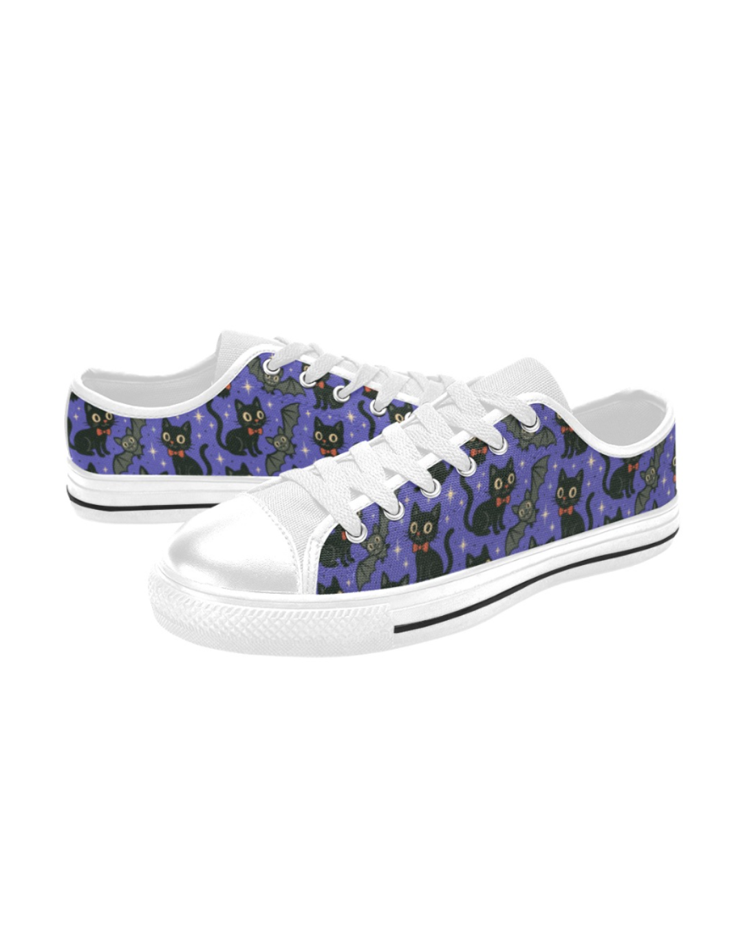 Spooky Cats n Bats Kids Sneakers