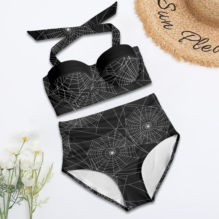 Mindy Morbs Spiderweb Glamour High-Waisted Bikini