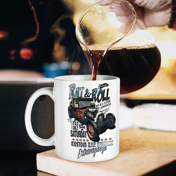 Rat & Roll White Mug