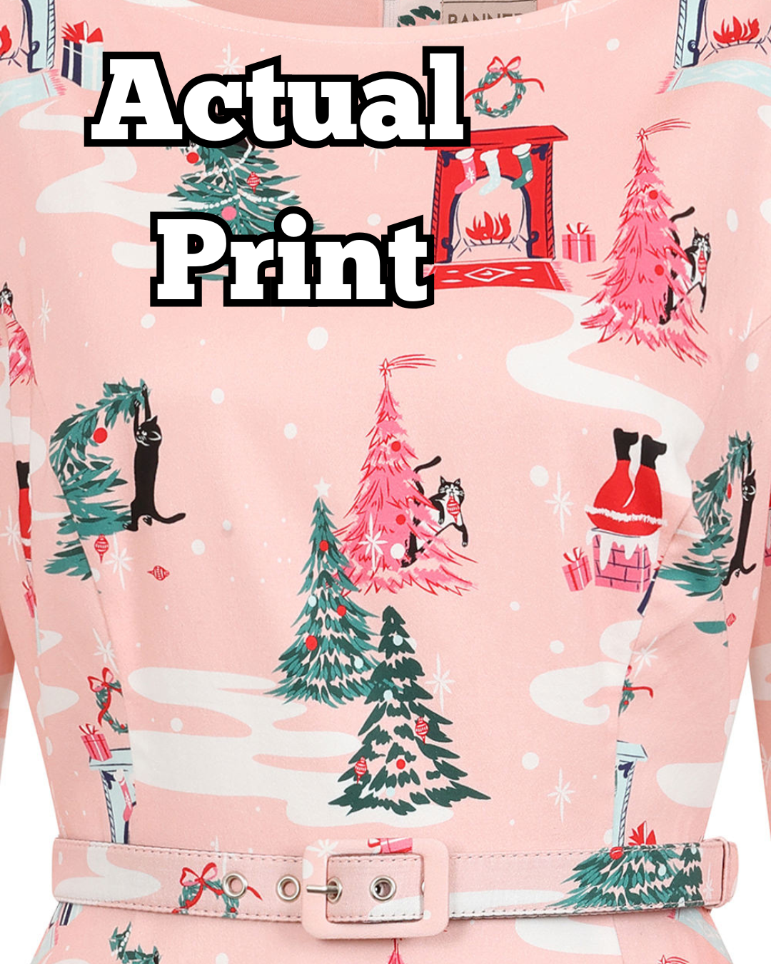 Pink Barbara PUURFECT christmas swing dress