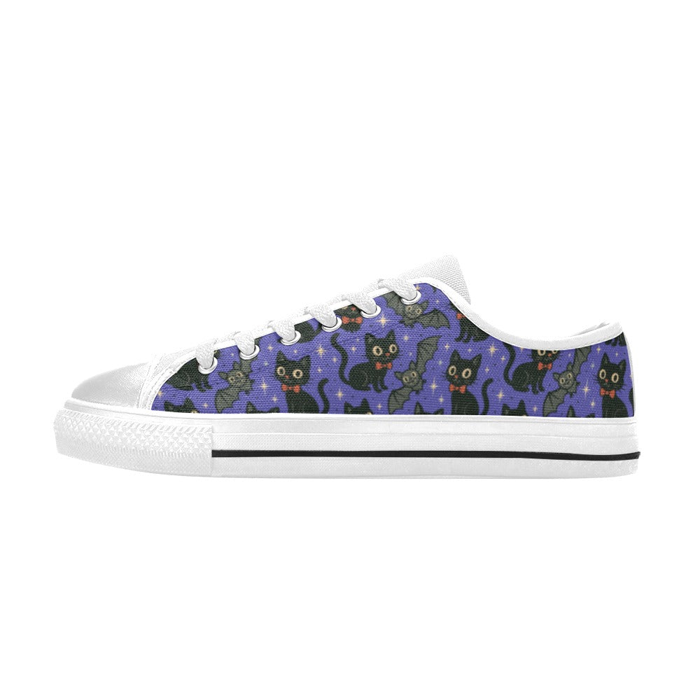 Spooky Cats n Bats Kids Sneakers