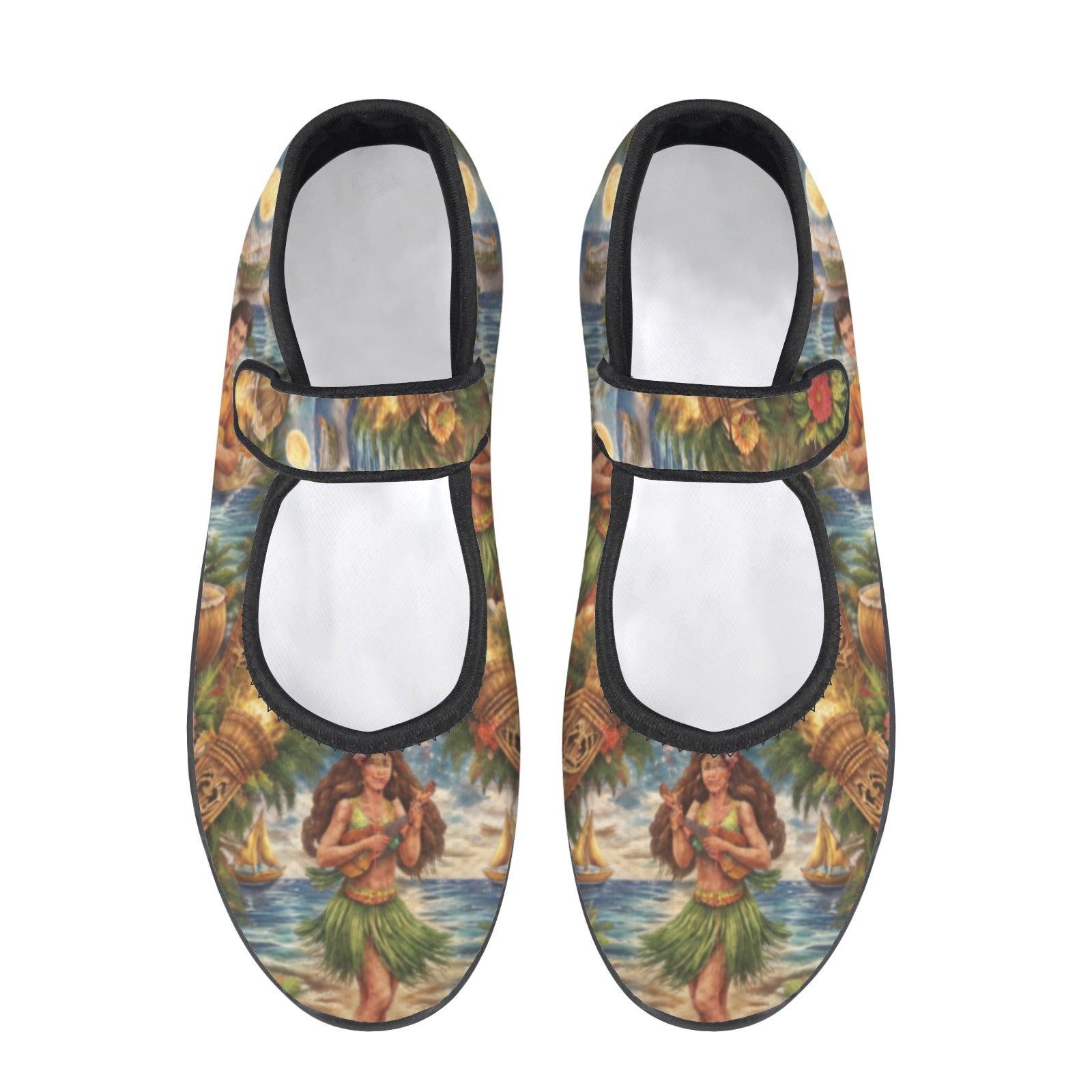 Moonlight at the Tiki Bar Mary Jane Barefoot Comfort Shoes – Wide Fit & Orthotic Friendly
