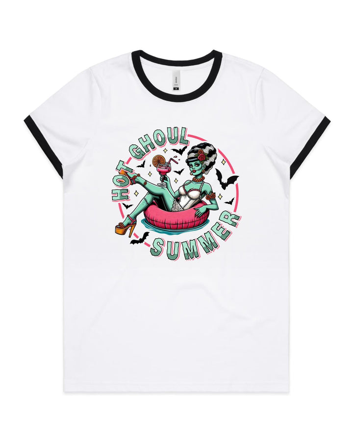 Hot Ghoul Summer Women's Ringer Tee