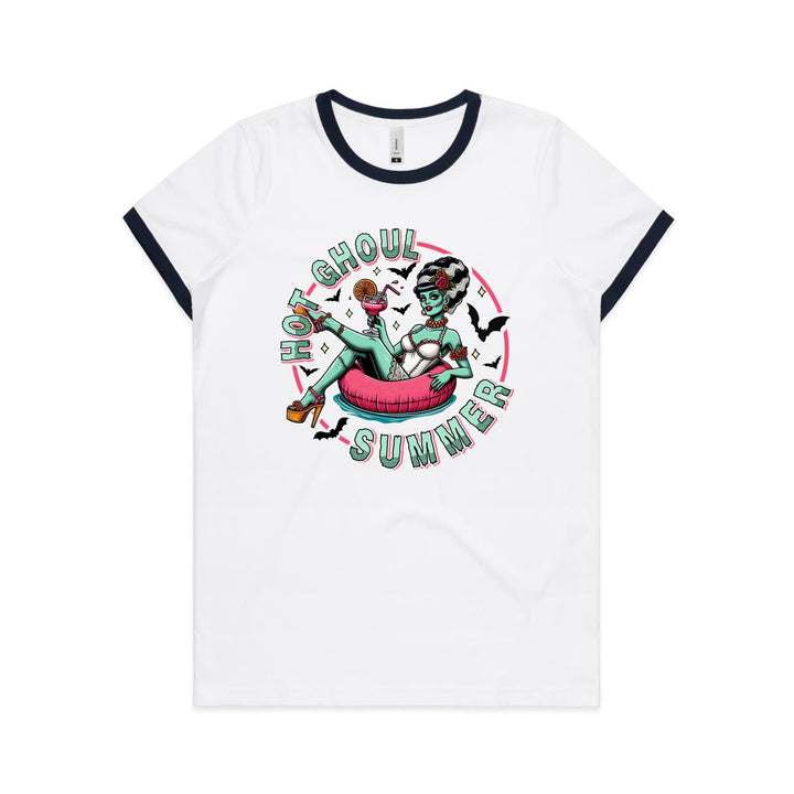 Hot Ghoul Summer Women's Ringer Tee