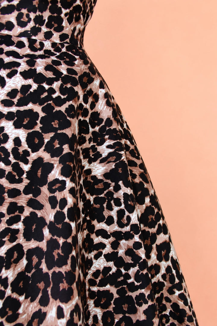 Leopard Print 1950s Swing Dress