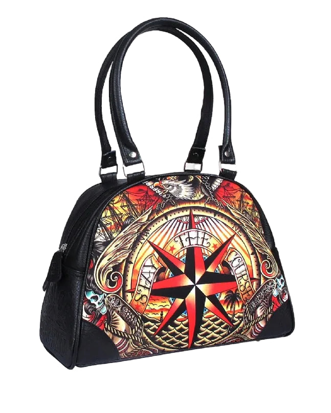 Liquorbrand Stay The Course Bowler Bag - Retro Nautical Handbag