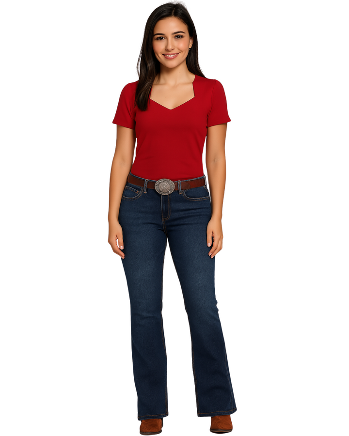 Bridget retro top RED