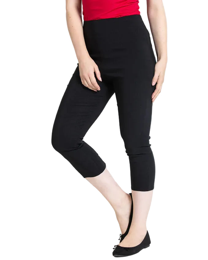 Hell Bunny Tina capris black fitted pedal pusher retro vintage pants