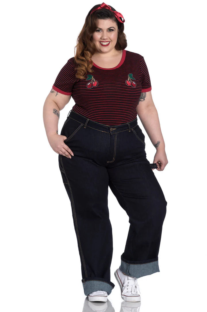 Hell Bunny Carpenter Jean en jean taille haute