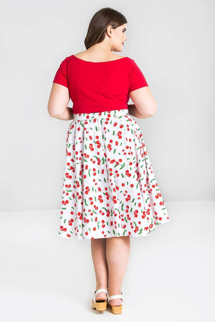 Hell Bunny Sweetie Cherry Print Skirt