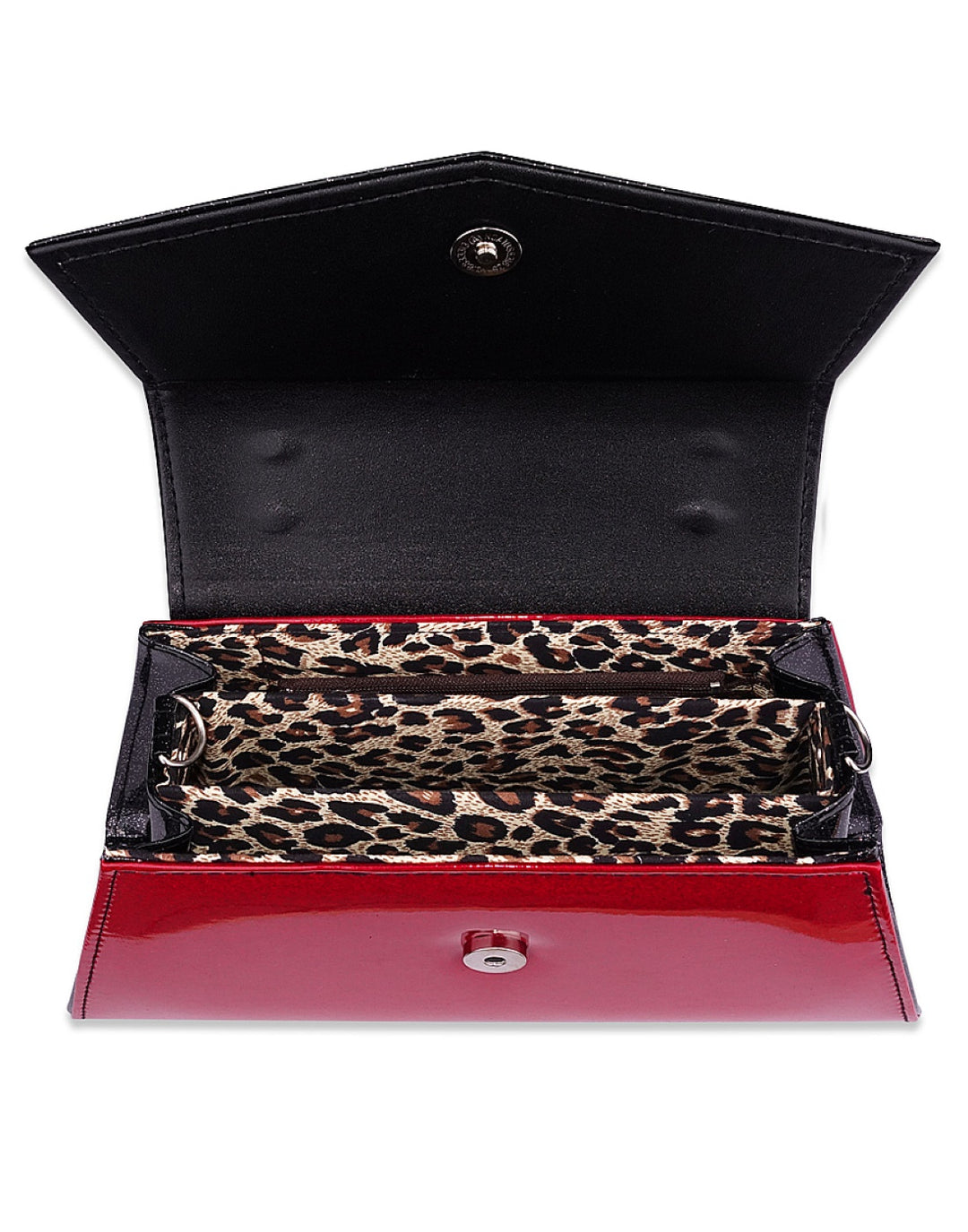 Liquorbrand Chevron Handbag – Black & Red Rockabilly Bowling Bag