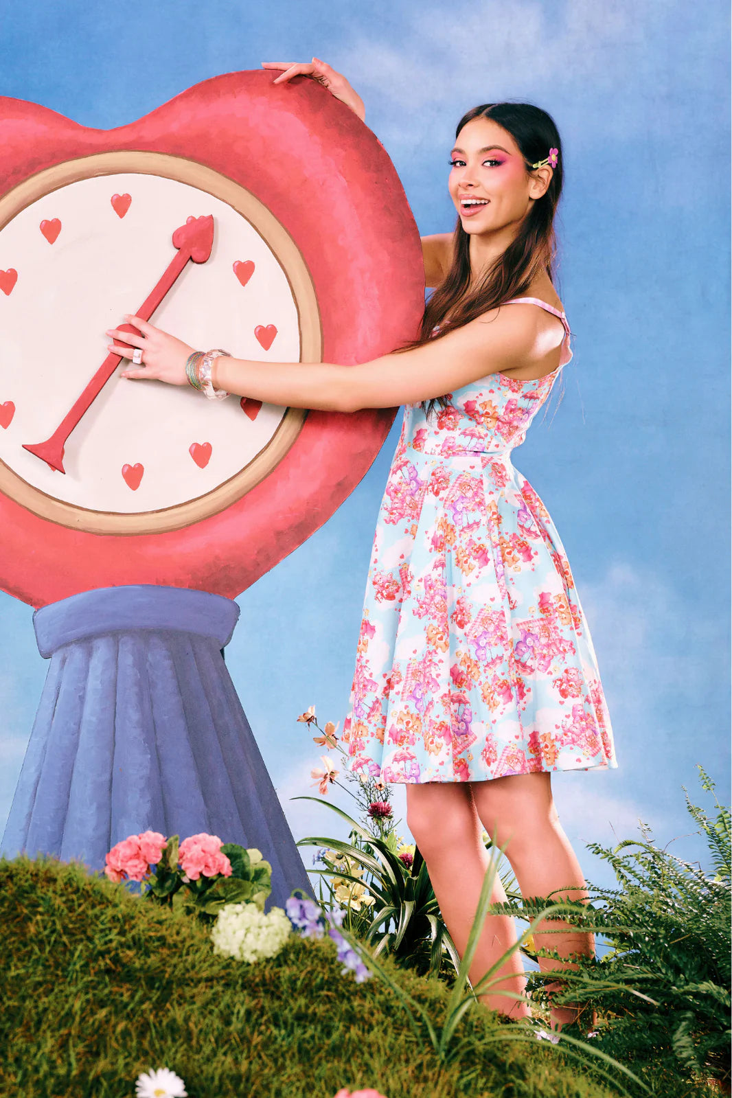 Hell Bunny x Care Bears™ Picnic Bear Midi Dress