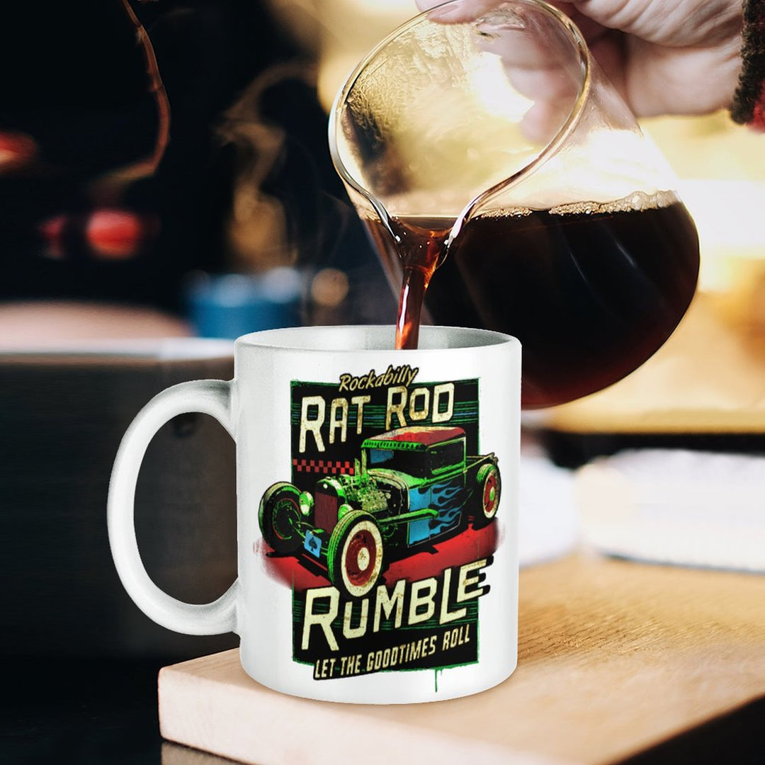 Rat Rod Rumble White Mug