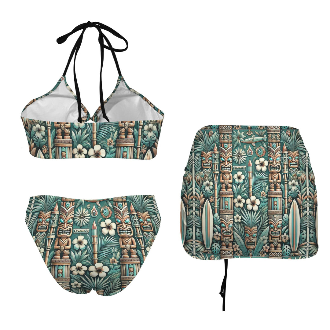 Bone Shaker Retro Bikini Set with Skirt