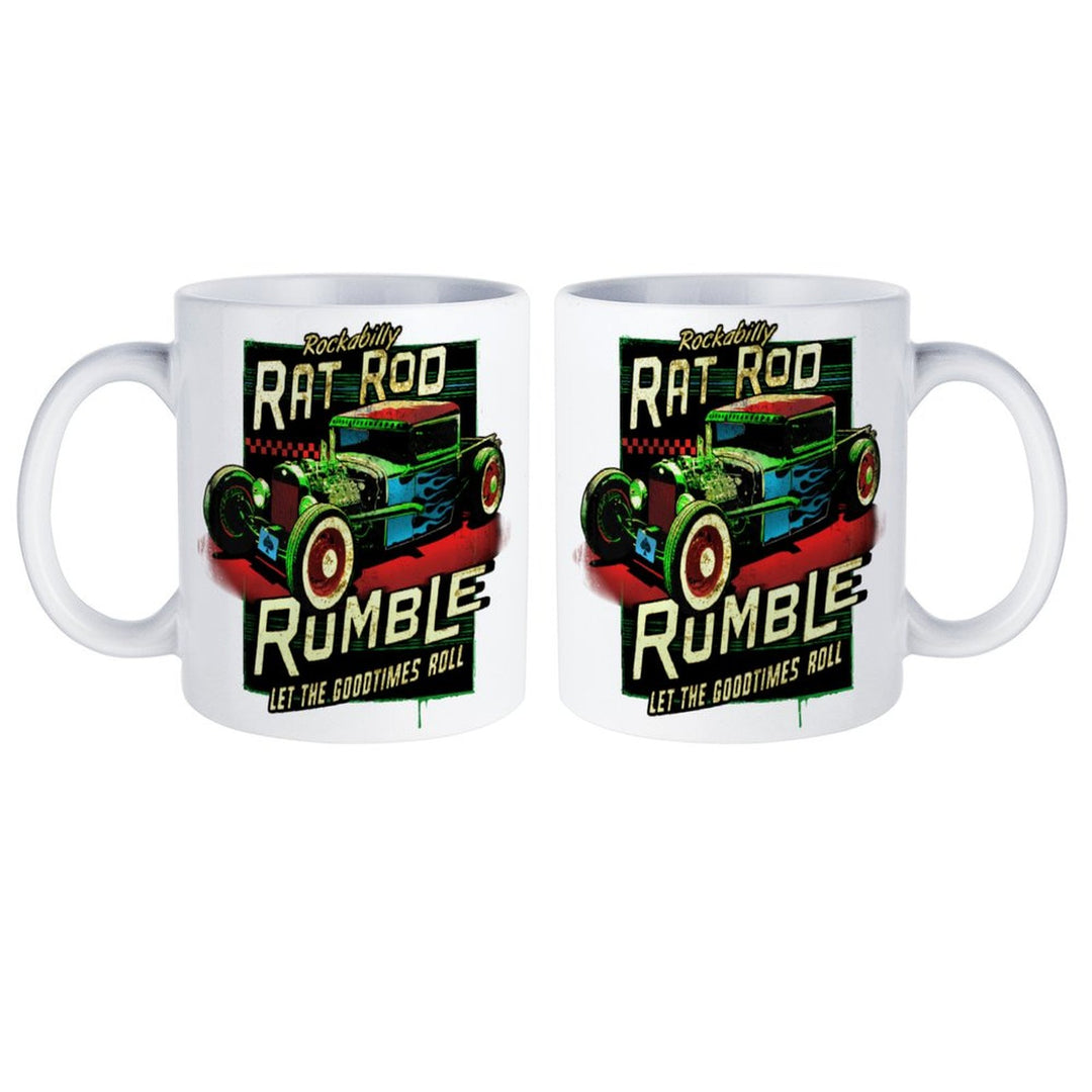 Rat Rod Rumble White Mug