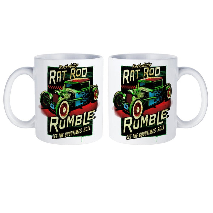 Rat Rod Rumble White Mug