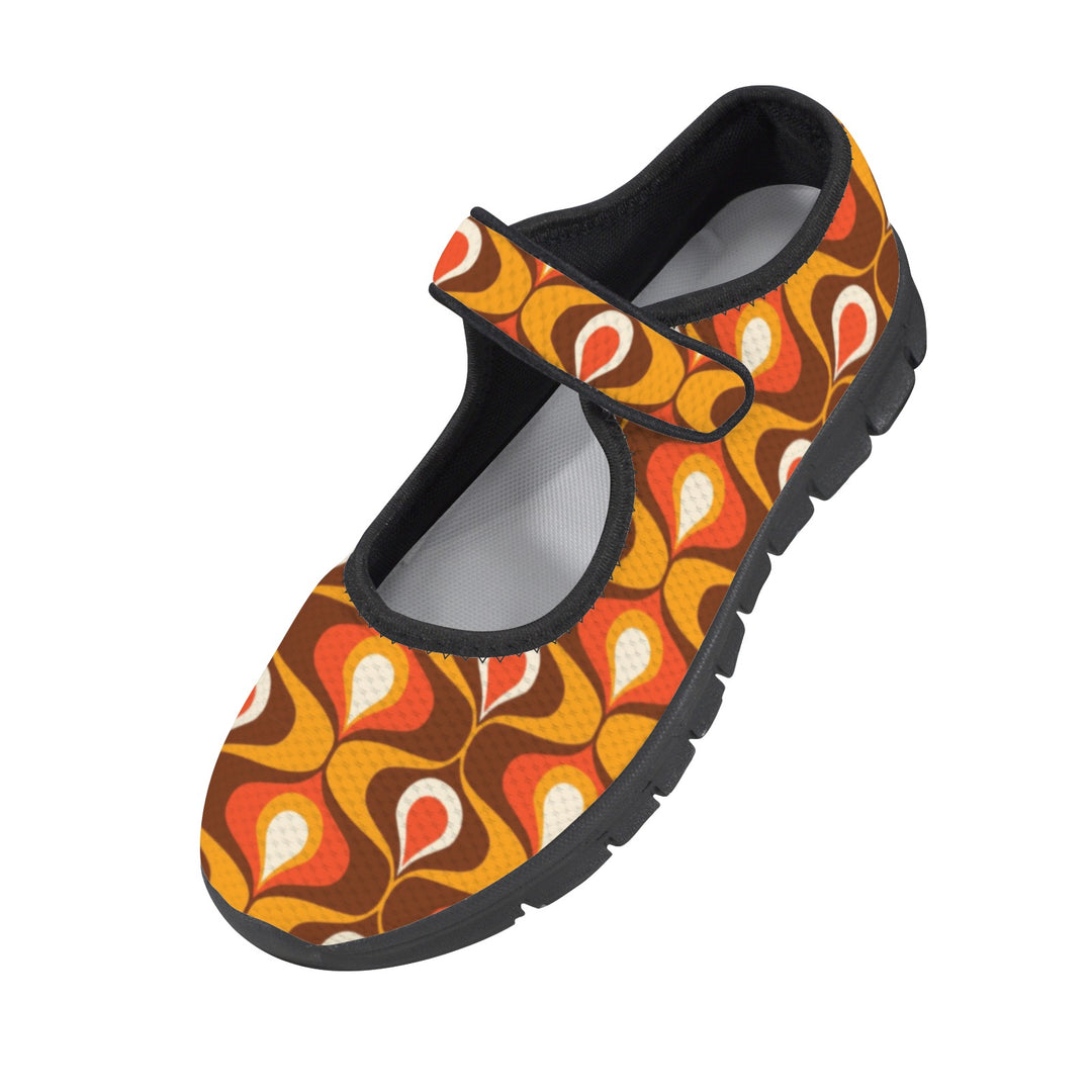 Autumn Geo Mary Jane Barefoot Comfort Shoes – Wide Fit & Orthotic Friendly