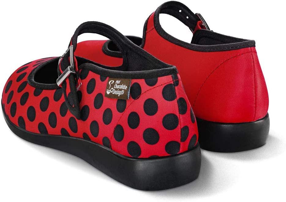 Hot Chocolate Design Mariquita Mary Jane shoes canvas upper cushioned sole quirky flats