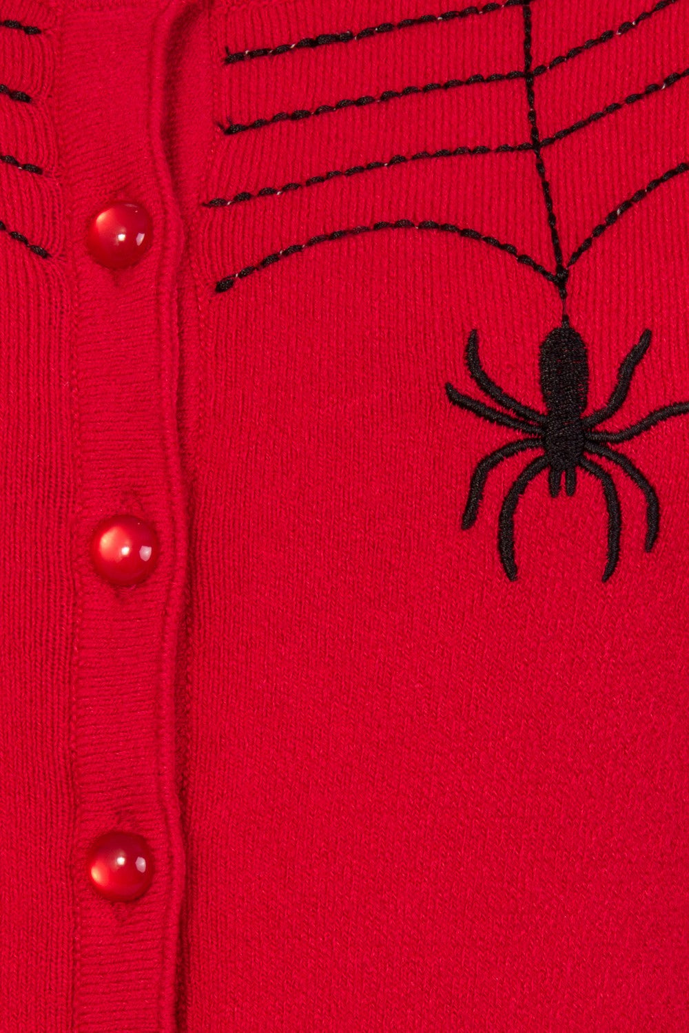 Hell Bunny Spider Cardigan Red