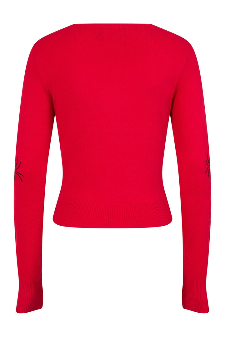 Hell Bunny Spider Cardigan Red