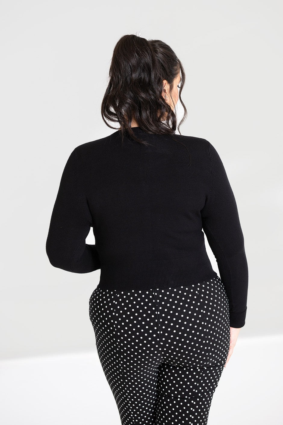 Hell Bunny Paloma Cardigan Black – Vintage Cropped Cardigan Xs–6xl