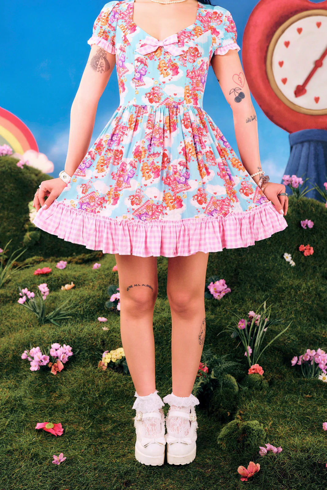 Hell Bunny x Care Bears™ Picnic Bear Mini Dress