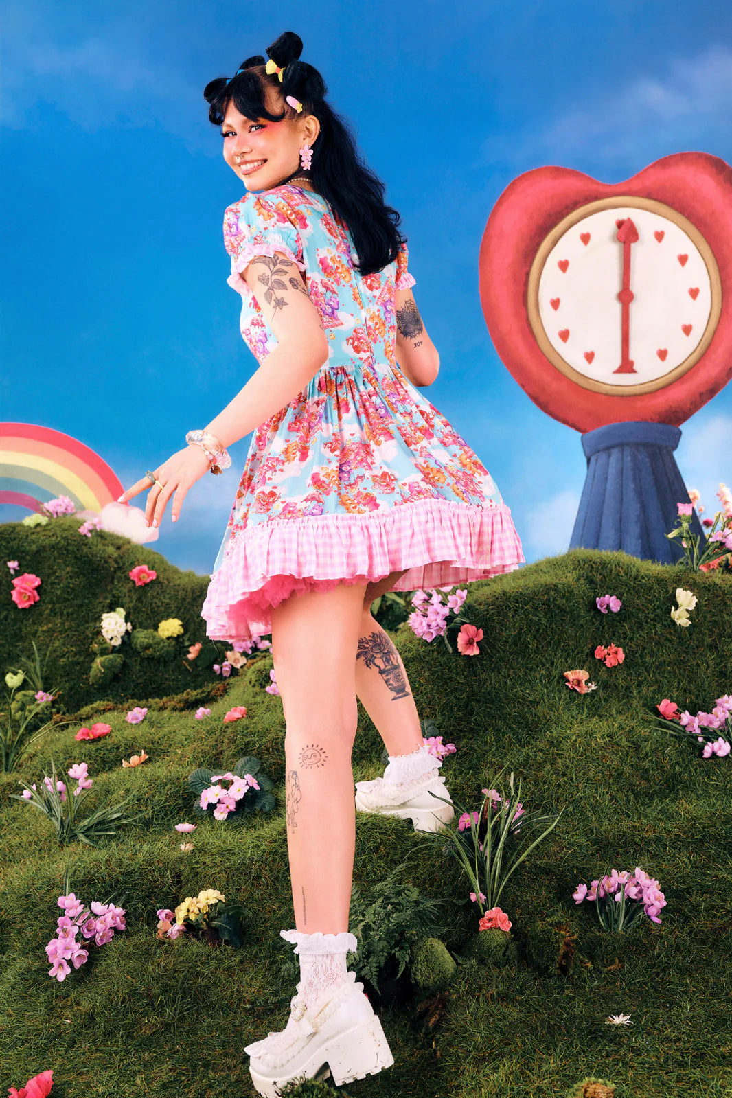 Hell Bunny x Care Bears™ Picnic Bear Mini Dress