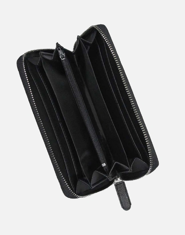 Liquorbrand Luau Black Wallet - Retro Floral Zip Purse