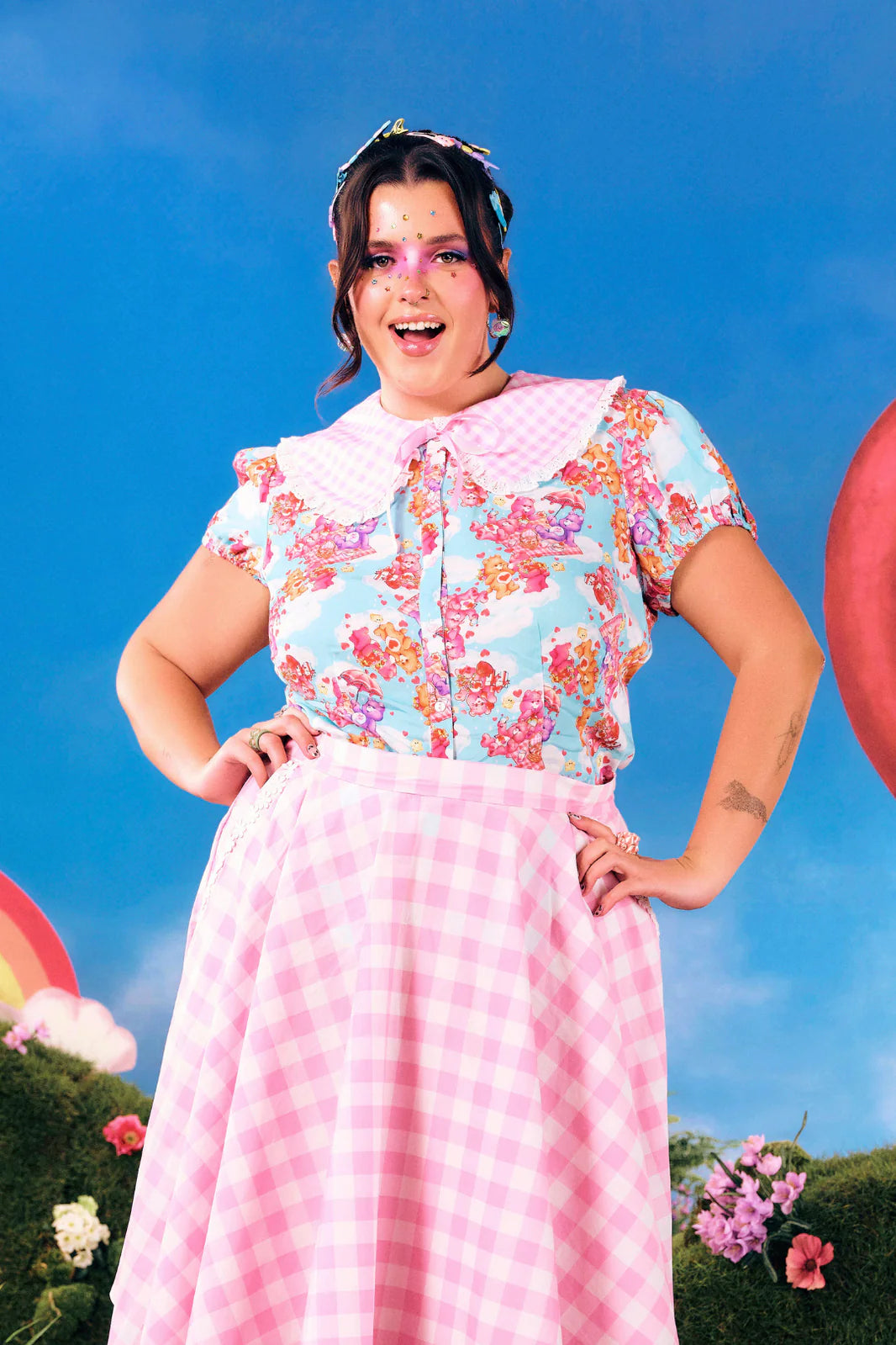 Hell Bunny x Care Bears™ Picnic Bear Blouse