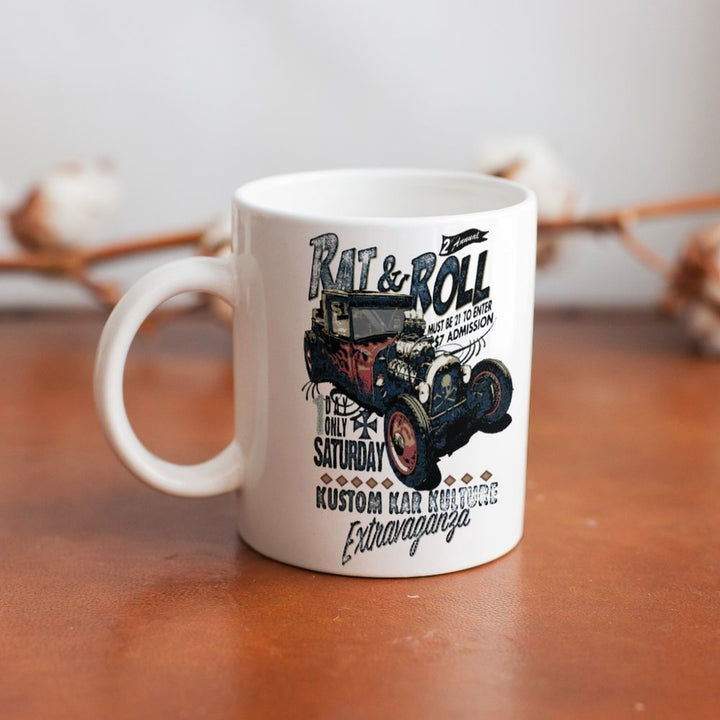 Rat & Roll White Mug