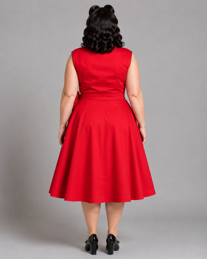Vivienne Red Bow Retro Dress