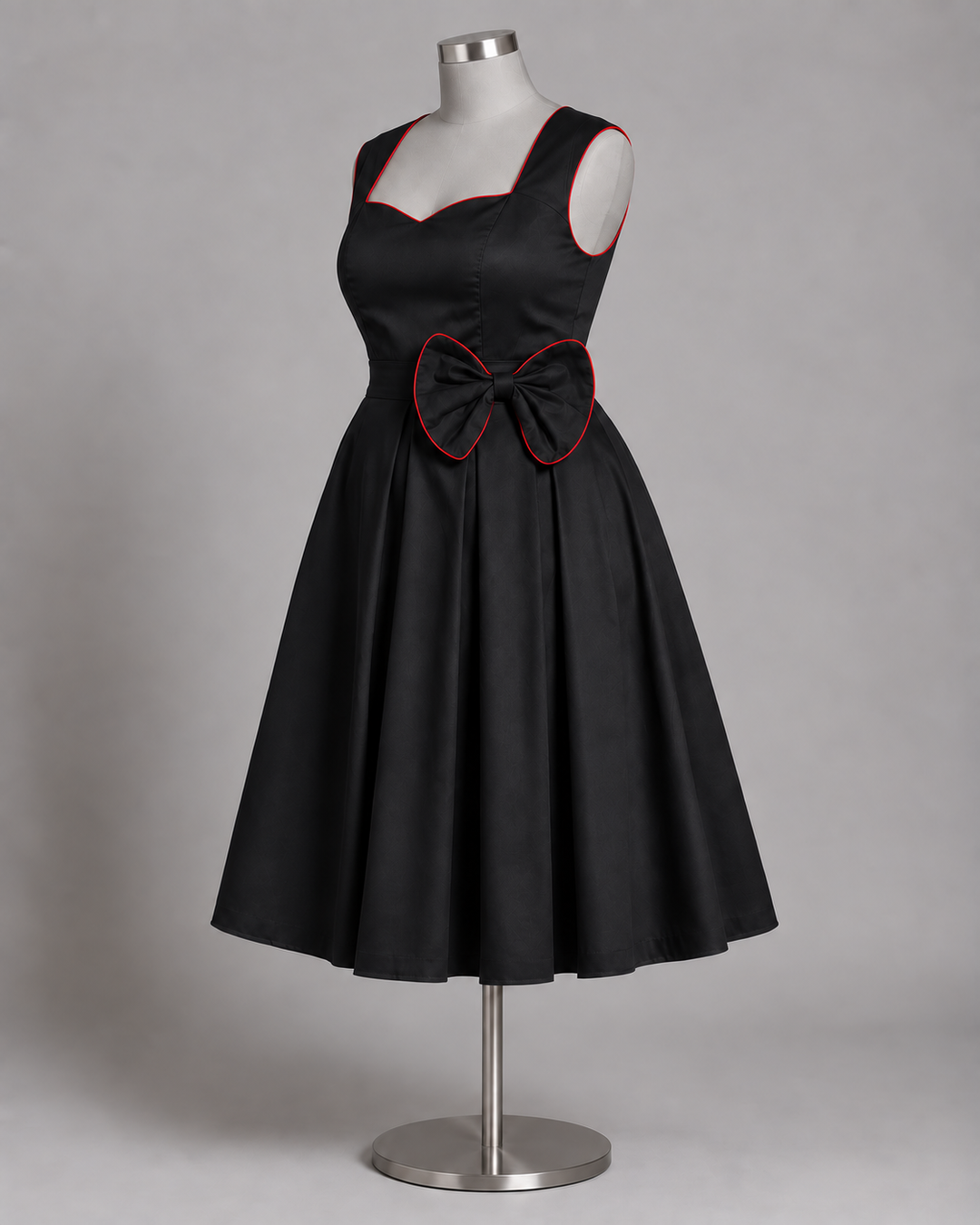 Vivienne Black Bow Retro Dress