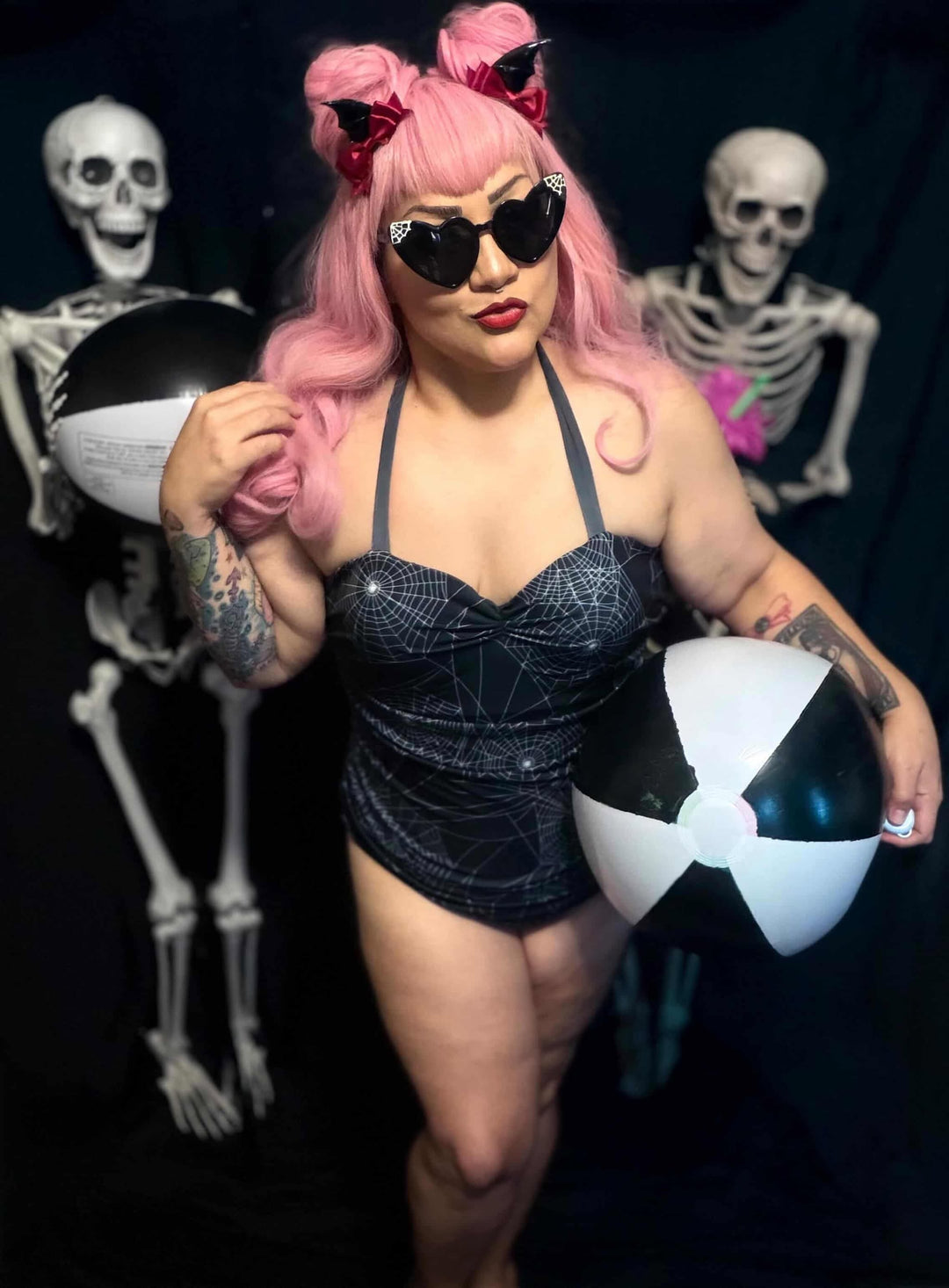 Mindy Morbs Spiderweb Glamour Swimsuit - Limited Edition Collab