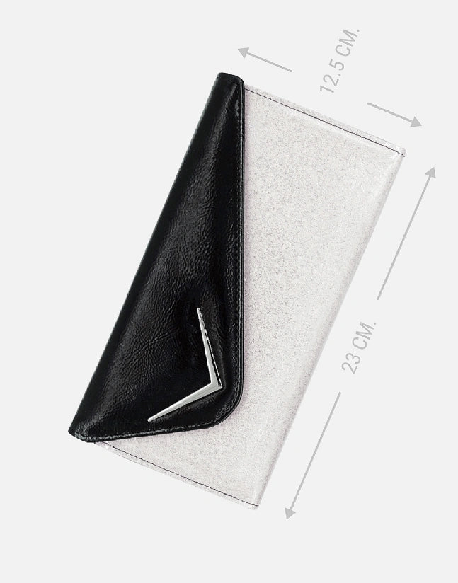 Liquorbrand Vega White Glitter Clutch - Retro Envelope Purse