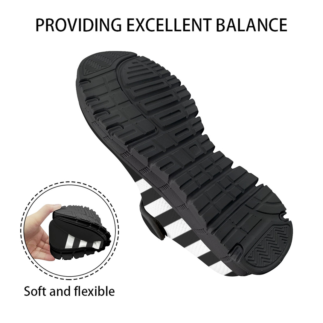 Bone Stripe Mary Jane Barefoot Comfort Shoes – Wide Fit & Orthotic Friendly