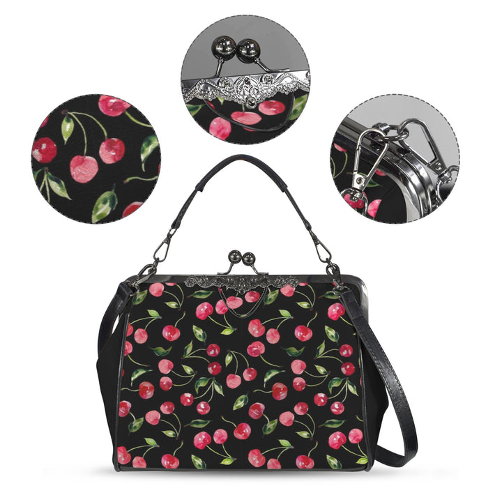 Handbag Vintage Kisslock Cherries