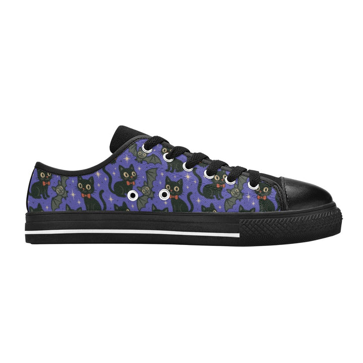 Spooky Cats n Bats Kids Sneakers (B)