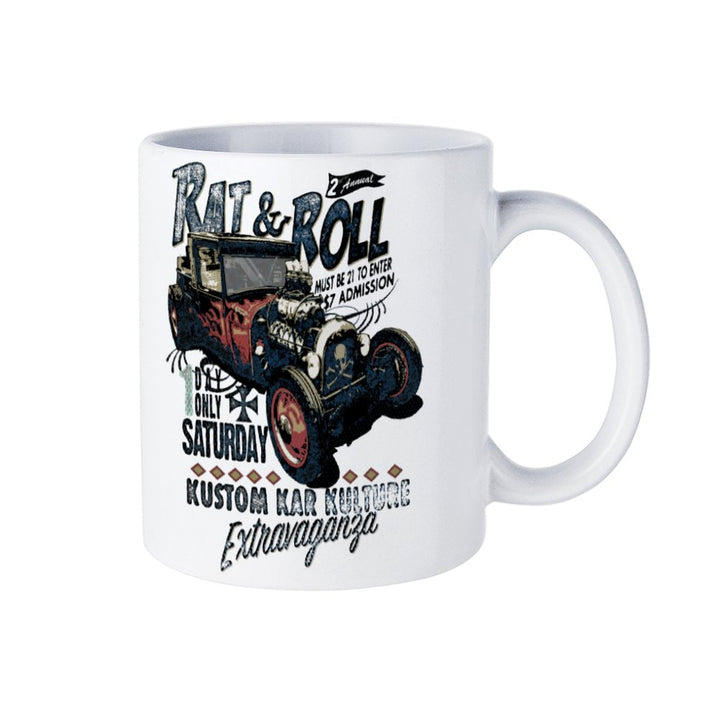 Rat & Roll White Mug