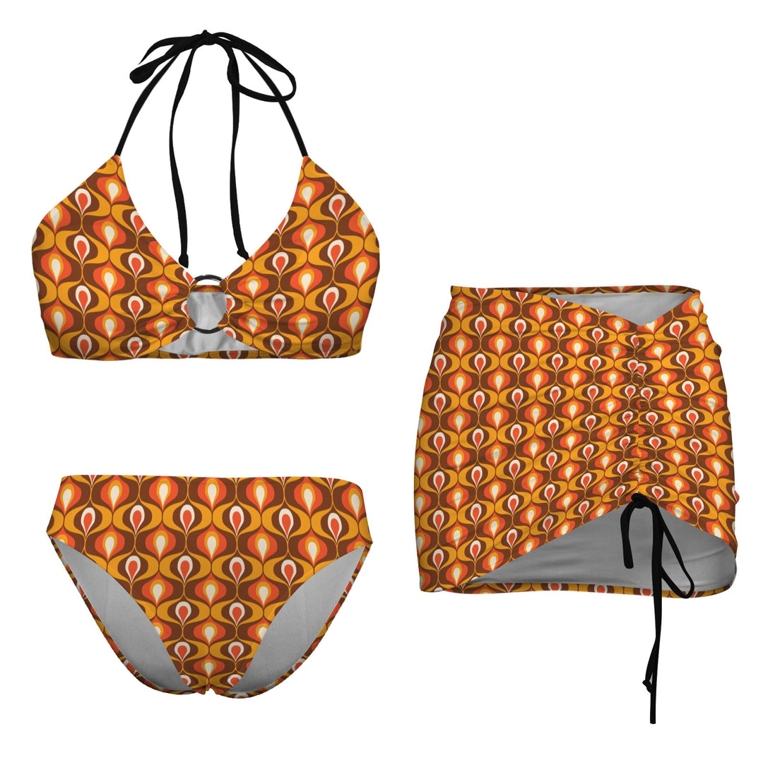Sunburn Retro Bikini Set with Skirt