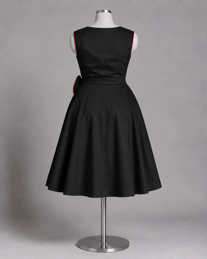 Vivienne Black Bow Retro Dress