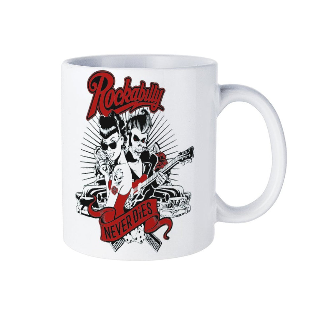 Rockabilly Never Dies White Mug